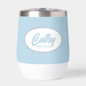 Light Blue Stylized Name Wedding Bridesmaid (Vorderseite)