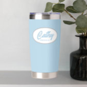 Light Blue Stylized Wedding Bridesmaid Thermobecher