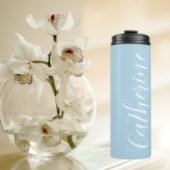 Light Blue Stylized Wedding Bridesmaid Thermosbecher