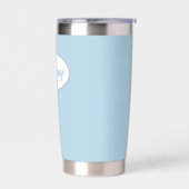 Light Blue Stylized Wedding Trauzeuge Thermobecher (Links)