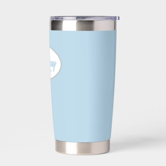 Light Blue Stylized Wedding Trauzeuge Thermobecher (Links)