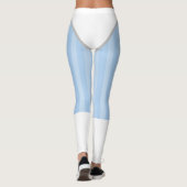 Light Blue Super Hero Halloween-Kostüm Leggings (Rückseite)