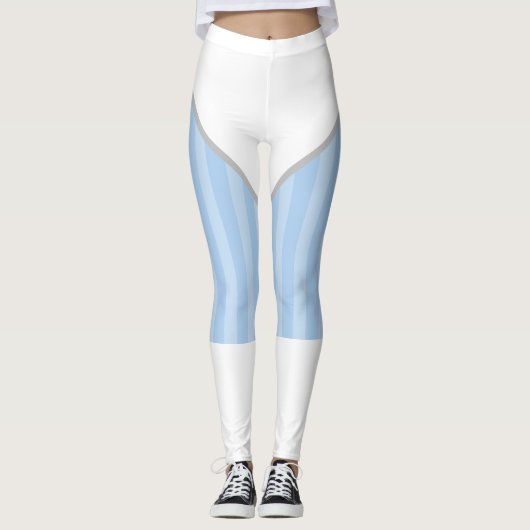 Light Blue Super Hero Halloween-Kostüm Leggings (Vorderseite)