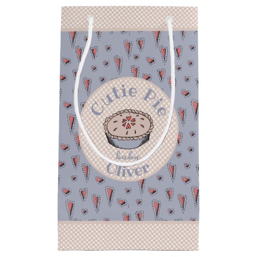 Light Blue Süsse Pie Baby Boy Kleine Geschenktüte (Vorderseite)