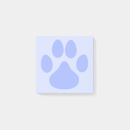 Light Blue Süße Tier Pawprint 3x3 Postit Notes Post-it Klebezettel (Vorderseite)