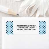 Light Blue Sweet Polka Dot Holiday Address Labels (Insitu)