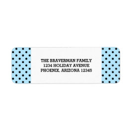 Light Blue Sweet Polka Dot Holiday Address Labels
