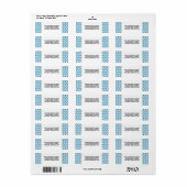 Light Blue Sweet Polka Dot Holiday Address Labels (Vorne)