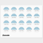 Light Blue Sweet Polka Dot Holiday Stickers (Blatt)