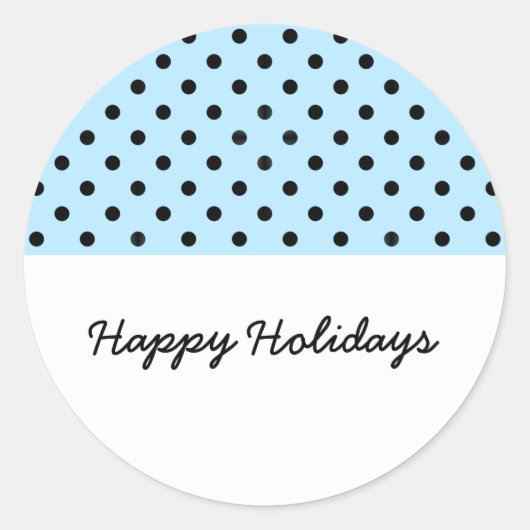 Light Blue Sweet Polka Dot Holiday Stickers (Vorderseite)