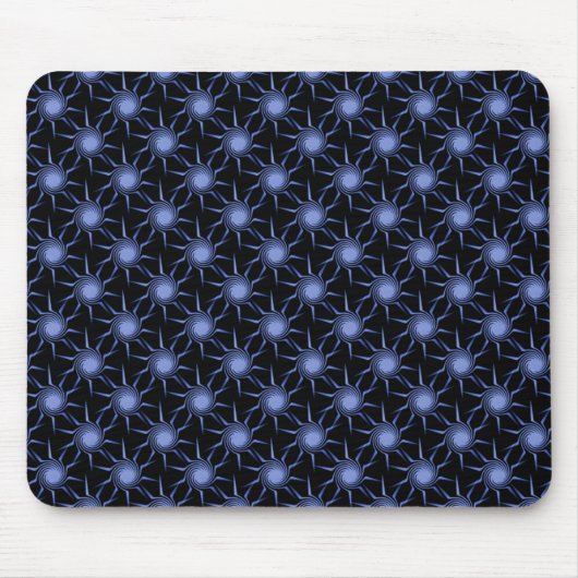 Light Blue Swirling Suns Mousepad (Vorne)