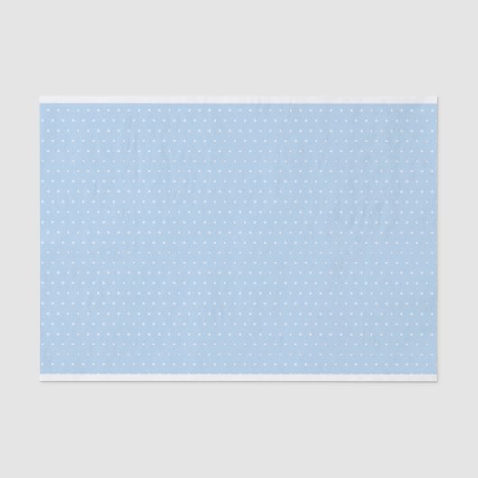 Light Blue Swiss Dot Tissue Paper Seidenpapier (Vorderseite)