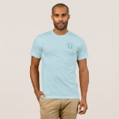 Light Blue T - Shirt mit Golfer Name (Vorne ganz)