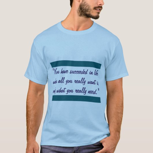 "Light Blue T - Shirt mit Inspiration Zitat" (Vorderseite)