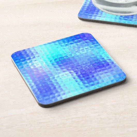 Light Blue Textured Glass Untersetzer (Linke Seite)