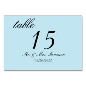 Light Blue Tischnummer (Vorderseite)