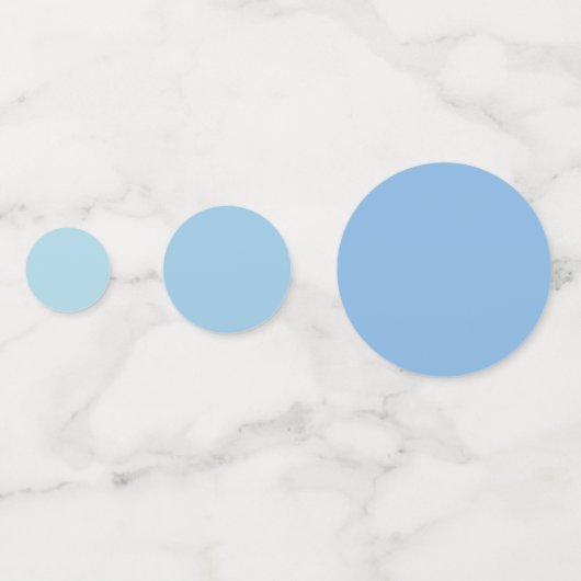 Light Blue to Royal Blue Gradient Tropical Ocean Konfetti (Vorderseiten)