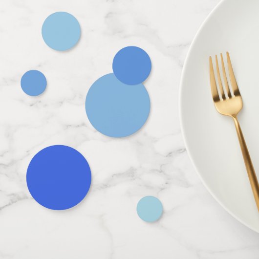 Light Blue to Royal Blue Gradient Tropical Ocean Konfetti (Gruppe)