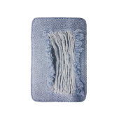 Light Blue Torn Jeans Texture Badematte (Vorderseite Vertikal)