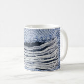 Light Blue Torn Jeans Texture Kaffeetasse (VorderseiteRechts)