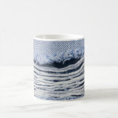 Light Blue Torn Jeans Texture Kaffeetasse (Mittel)