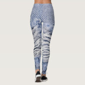 Light Blue Torn Jeans Texture Leggings (Rückseite)
