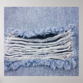 Light Blue Torn Jeans Texture Poster (Vorne)