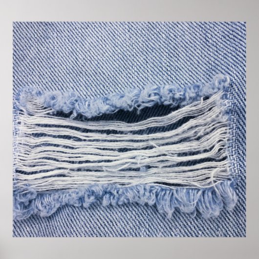 Light Blue Torn Jeans Texture Poster (Vorne)