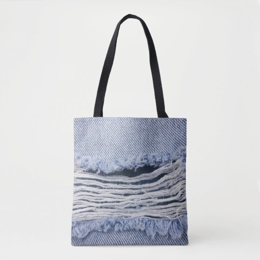 Light Blue Torn Jeans Texture Tasche (Vorderseite)