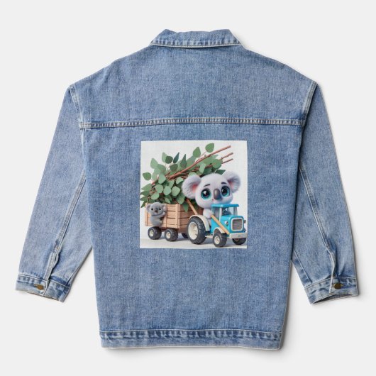 Light Blue Traktor mit Koala Baby Jeansjacke (Rückseite)