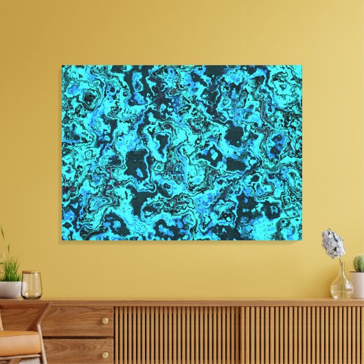 Light Blue Turquoise Leinwanddruck (Insitu (Wohnzimmer))