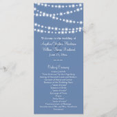 Light Blue Twinkle Lights Hochzeitsprogramm Programm (Vorderseite)