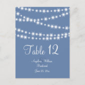 Light Blue Twinkle Lights Tischnummer (Vorderseite)