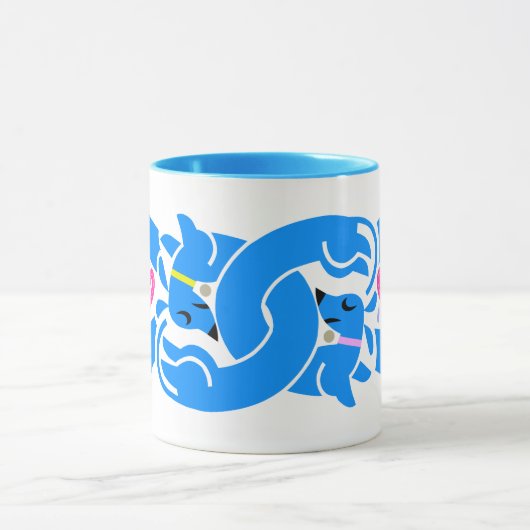 Light Blue Twisted Dackeln Tasse (Zentrum)