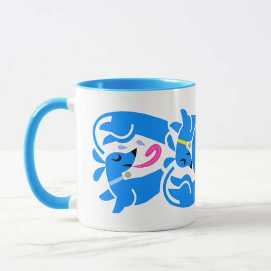 Light Blue Twisted Dackeln Tasse (Links)