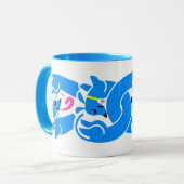 Light Blue Twisted Dackeln Tasse (Vorderseite Links)