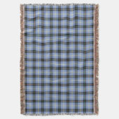 Light Blue und Black Bell Clan Scottish Kariert Decke (Vorderseite Vertikal)