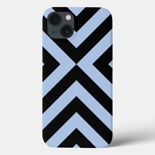 Light Blue und Black Chevrons Case-Mate iPhone Hülle (Rückseite)