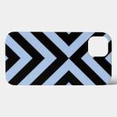 Light Blue und Black Chevrons Case-Mate iPhone Hülle (Rückseite (Horizontal))