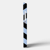 Light Blue und Black Chevrons Case-Mate iPhone Hülle (Rückseite / Links)