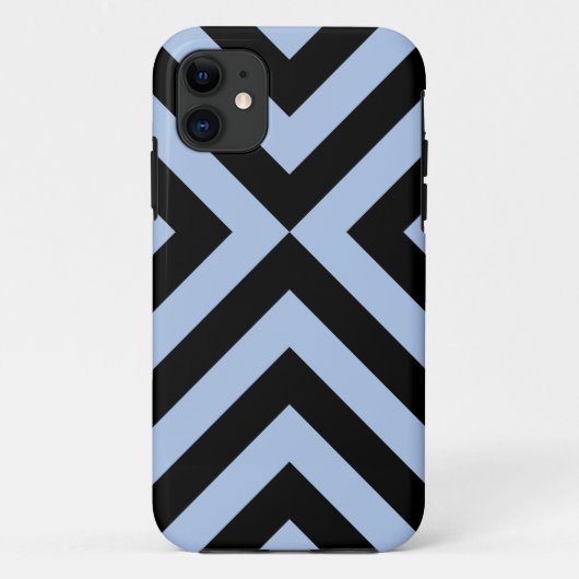 Light Blue und Black Chevrons Case-Mate iPhone Hülle (Rückseite)