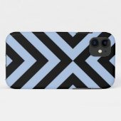 Light Blue und Black Chevrons Case-Mate iPhone Hülle (Rückseite (Horizontal))