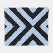 Light Blue und Black Chevrons Fleecedecke (Vorderseite (Horizontal))