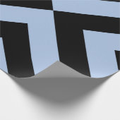 Light Blue und Black Chevrons Geschenkpapier (Ecke)