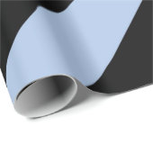 Light Blue und Black Chevrons Geschenkpapier (Rolleneckpunkt)