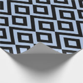 Light Blue und Black Chevrons Geschenkpapier (Ecke)