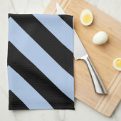 Light Blue und Black Chevrons Küchentuch (Viertel Falte)