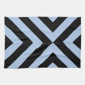 Light Blue und Black Chevrons Küchentuch (Horizontal)
