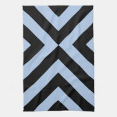 Light Blue und Black Chevrons Küchentuch (Vertikal)