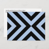Light Blue und Black Chevrons Postkarte (Vorne/Hinten)
